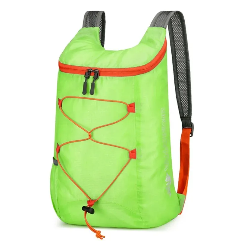 Multifunctionele outdoor opvouwbare rugzak Hoge dichtheid Lichtgewicht waterdichte nylon sporttas voor kamperen Wandelen Reizen