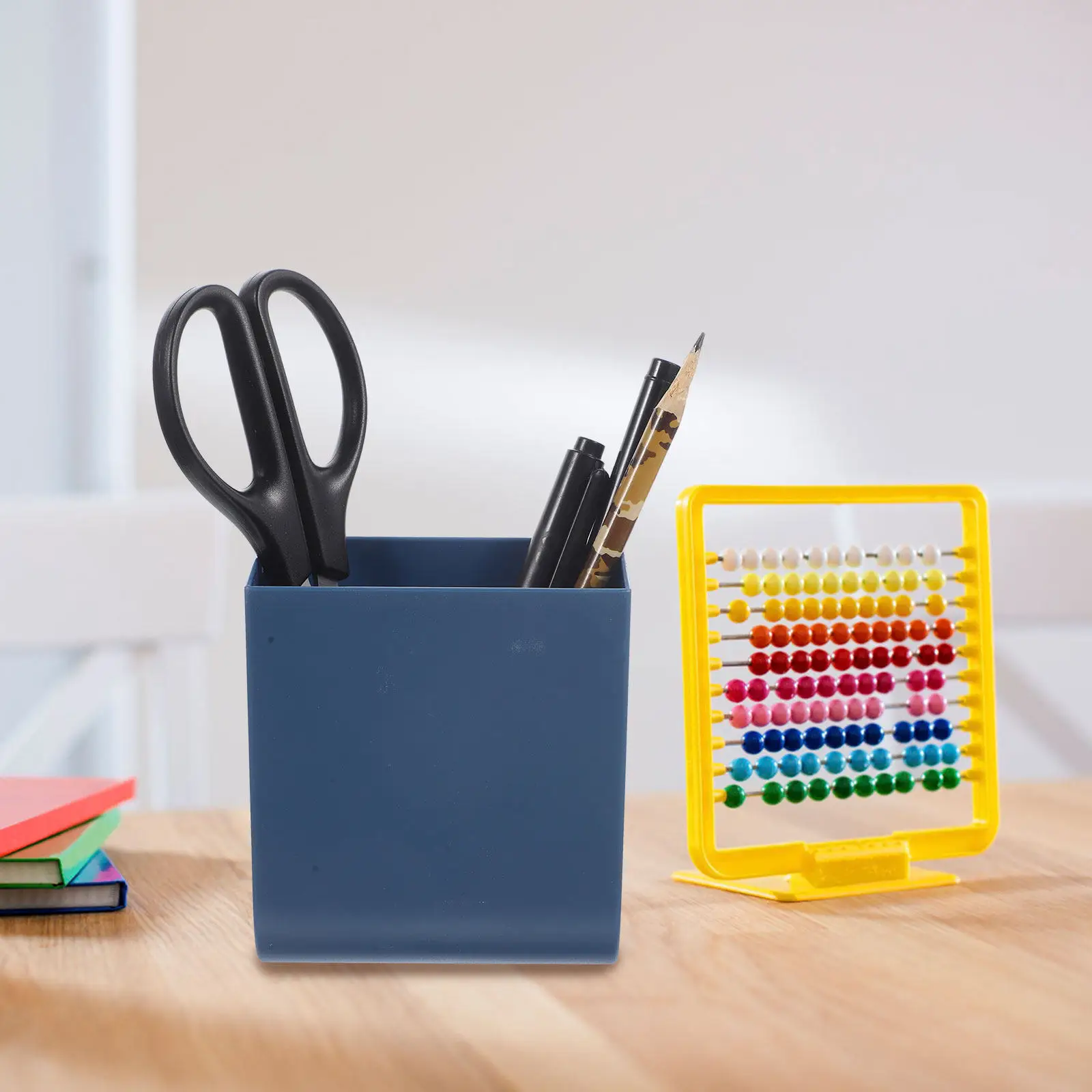 2Pcs Wall Mounted Storage Organizer Pen Holder Boxes PP Material Wall Pencil Holder Phone Support Punch Office Storage