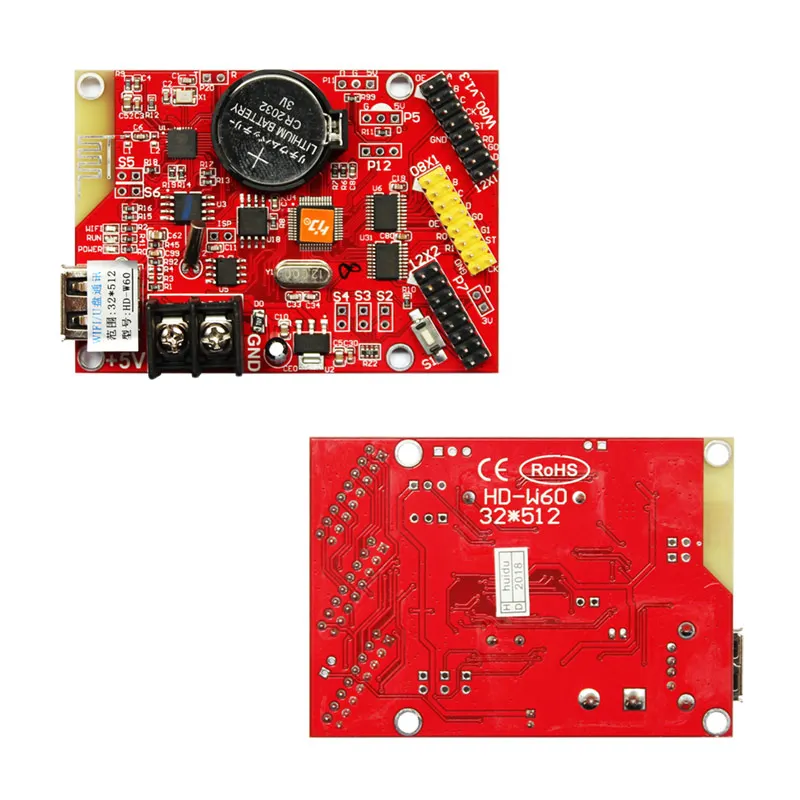Huidu HD-W60 Одноцветная светодиодная одноцветная карта управления Wi-Fi USB Карта управления Светодиодный пиксельный дисплей 1 HUB08 2 HUB12