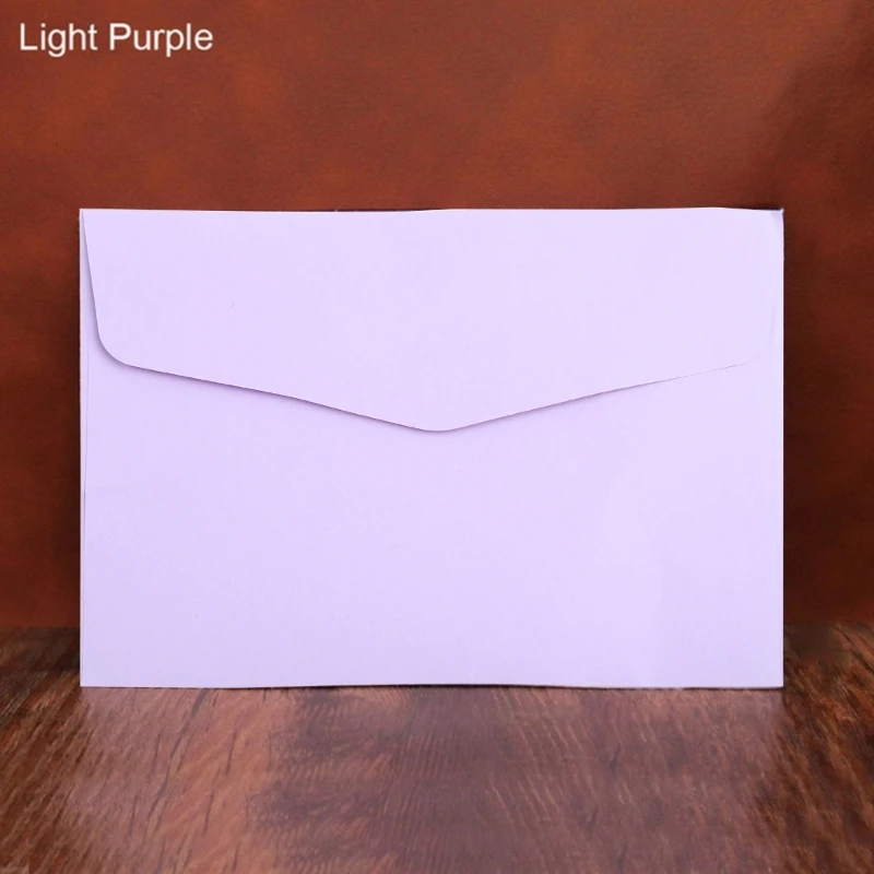 Lot de 10 enveloppes en papier Kraft rétro A6 papiers carte postale Invitation lettre Cash Organizer sac Vintage couleur P9JD