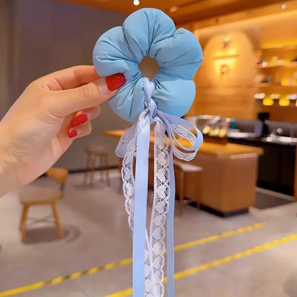 Преувеличенные детские резинки для волос с цветком, хлопковая лента, большие резинки для волос, держатель для хвоста, кольцо для волос с косой в корейском стиле