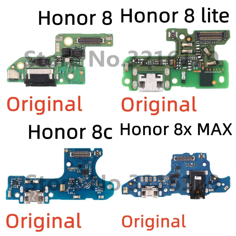 100% Original USB Charge Port Jack Dock Connector Charging Board Flex Cable For Huawei Honor 8 9i 9 Lite 10 20 Pro 20i 8c 8X Max