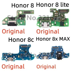 100% Original USB Charge Port Jack Dock Connector Charging Board Flex Cable For Huawei Honor 8 9i 9 Lite 10 20 Pro 20i 8c 8X Max