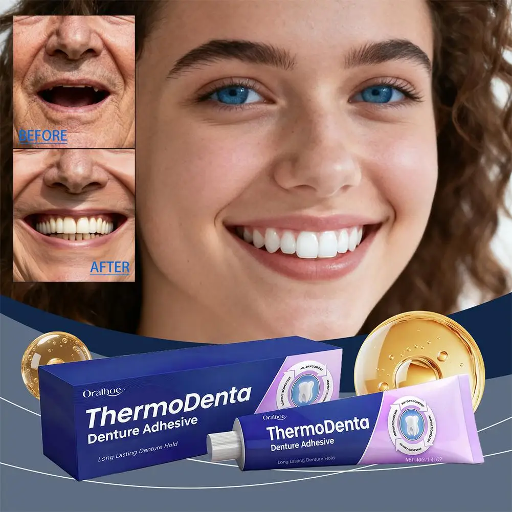 

Permanent Denture Fixing Adhesive Comfort Glue Thermoplastic Denture Silicone Reline Kit Friction Fixing Cushion Care Adhesive