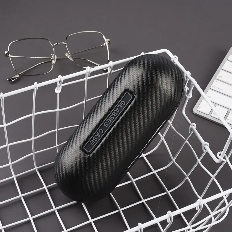 2022 New Carbon PU Leather Material Sunglass Case Black  Men Eyewear Case Ladies Glass Holder Protect Case