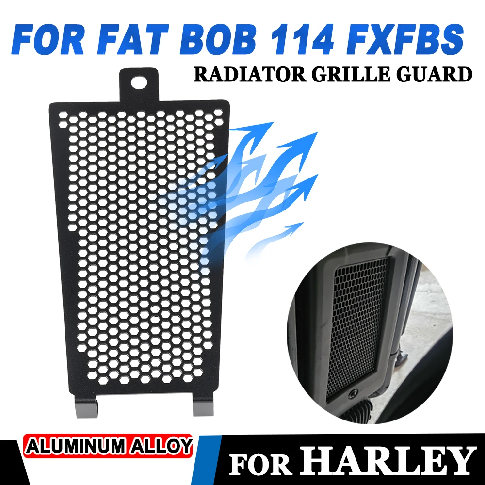 

Motorcycle Radiator Cap Grill Net Oil Cooler Cover For Harley-Davidson Fat Bob 114 FXFBS FLFB 2018 - 2021 2022 2023 Accessories