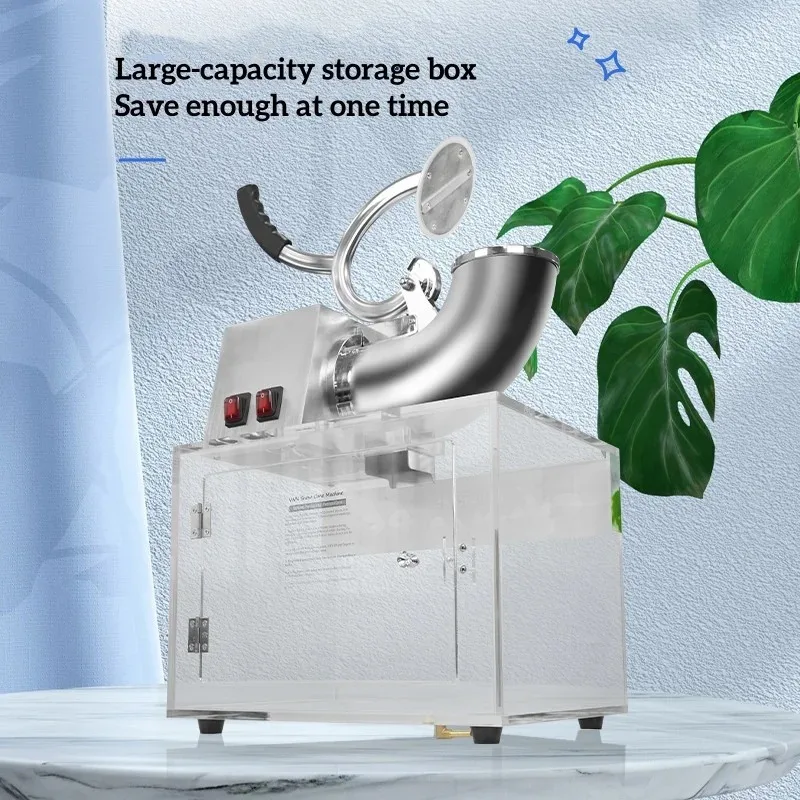 Commercial Acrylic Shaved Ice Machine Electric Ice Crusher Acrylic Snow Cone Shaved Ice Machine