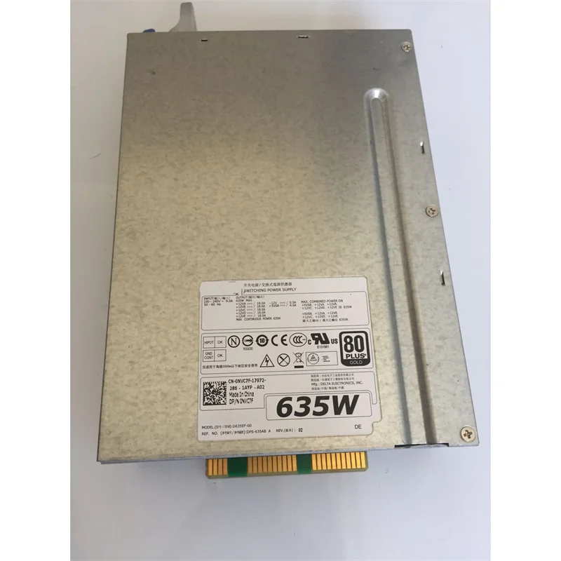 Power Supply T5600 T3600 635W NVC7F D635EF-00 High Quality Fully Tested Fast Ship