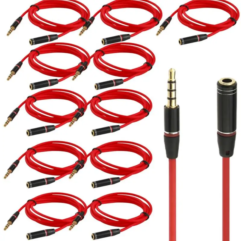 3.5mm 4-Pole AUX Extension Cable 120cm Stereo Audio Headphone Male To Female