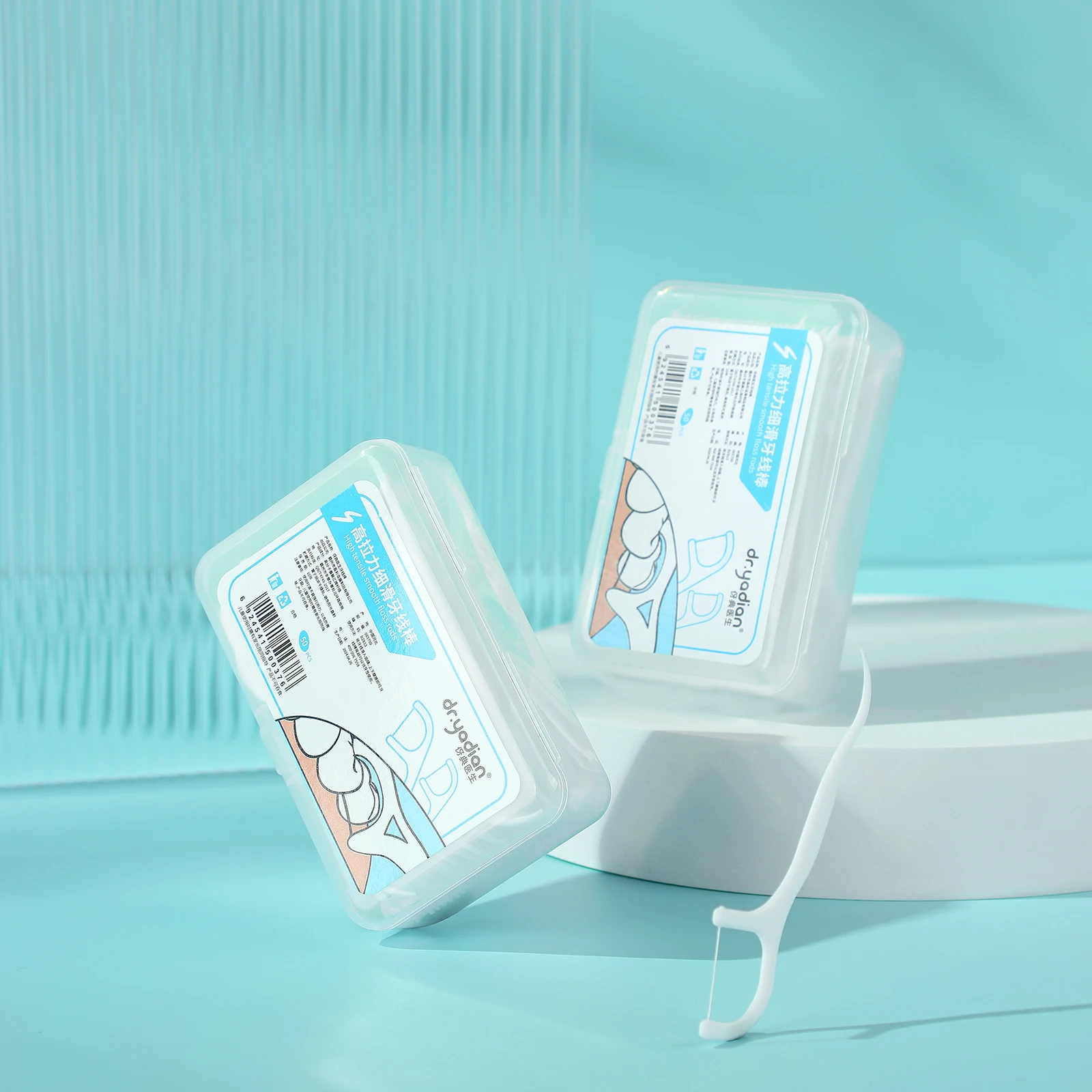Dr.Yadent Tooth Pick Floss مادة خيط تنظيف الأسنان المتينة لا توضع على اللثة الحساسة بكفاءة إزالة البقايا والطاعون