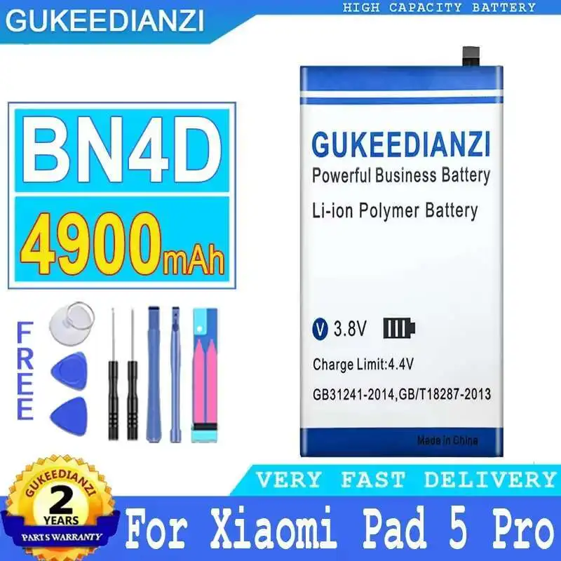 

For Xiaomi Pad 5 Pro Pad5 Pro BN4D High Capacity Laptop Battery 4900mAh