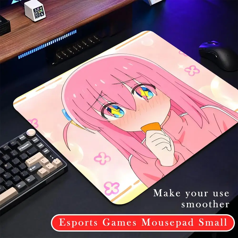 18-B-Bocchi the R-Rock! Mouse Pad Rubber Small mouse pad CSGOs desktop computer office keyboard e-sports ROGs game