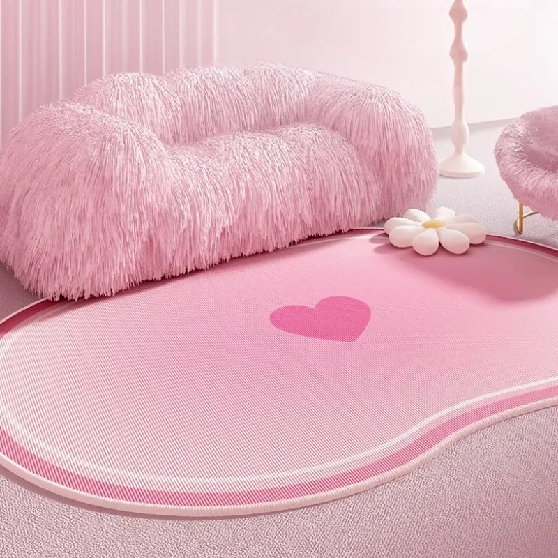 

Valentine's Day Home Decoration Carpet Irregular Living Room Carpets Gradient Color Love Girl Bedroom Rug Dirt-resistant Rugs IG