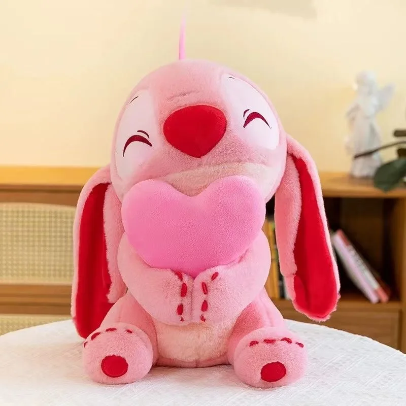 Disney CAN o & Stitch Peluche pour Enfants, Rose, Coeur, Ange, Beurre, Dessin Animé, Mignon, Anime, Doux, Kawaii, Fille, Cadeau d'anniversaire, Vente Chaude