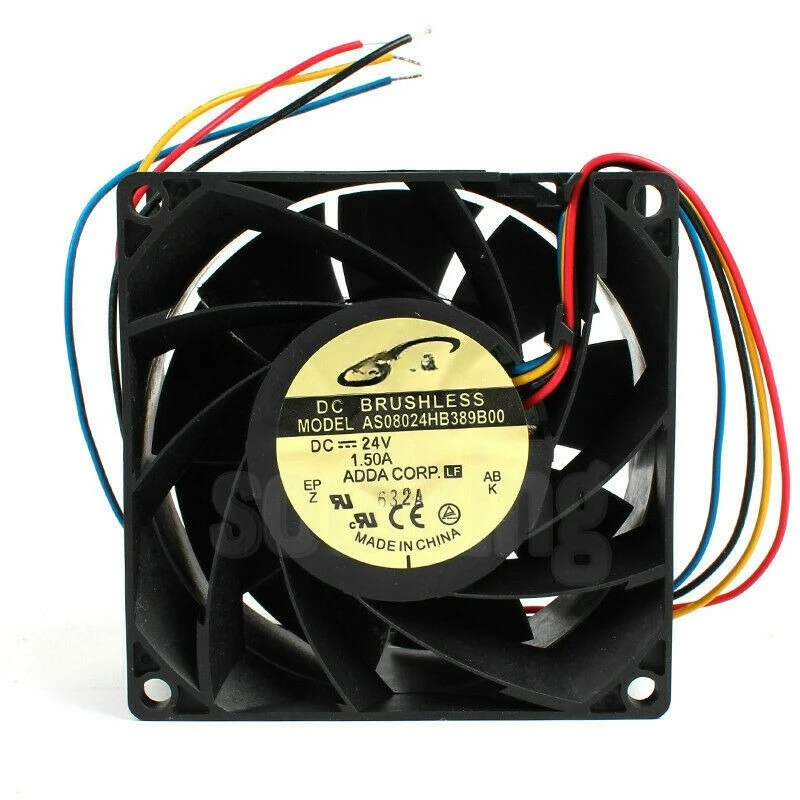 

For 1pc ADDA AS08024HB389B00 24V 1.5a 8038 4-wire PWM Inverter Fan