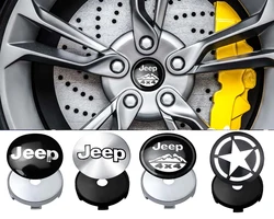 4pcs Car Styling Wheel Center Hub Caps Tire center Covers Hubcap For Jeep Grand Cherokee Wrangler JK Gladiator Compass Renegade