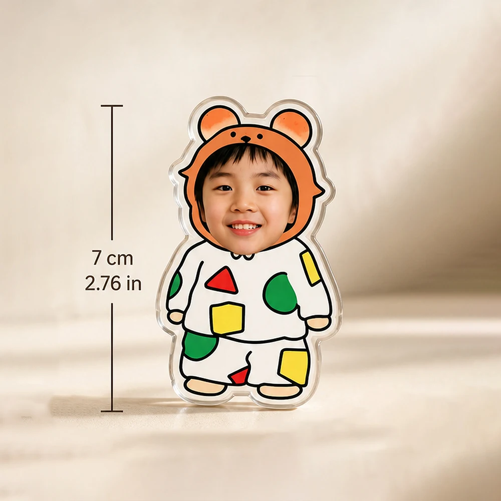 1pc Custom Photo Face Cutout Refrigerator Magnet,Personalized Cartoon Portrait Fridge Decor,Kitchen Display Keepsake Gift