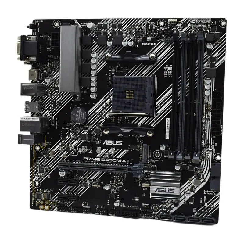 ASUS B450 Motherboard PRIME B450M-A II Supports Ryzen 7 1700 3700x Ryzen 5 2600 2600x 3500x 3600 5500 5600 5600G 4600G 2400G