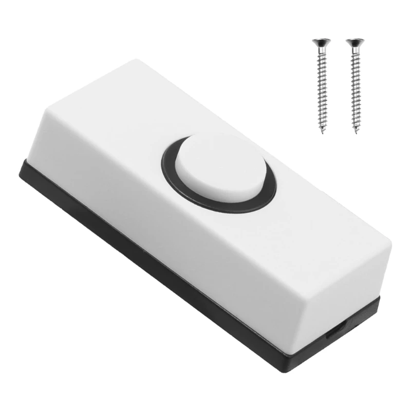 Wall Mounted Doorbell Switches with Screws Round Doorbell Push Button Replacement