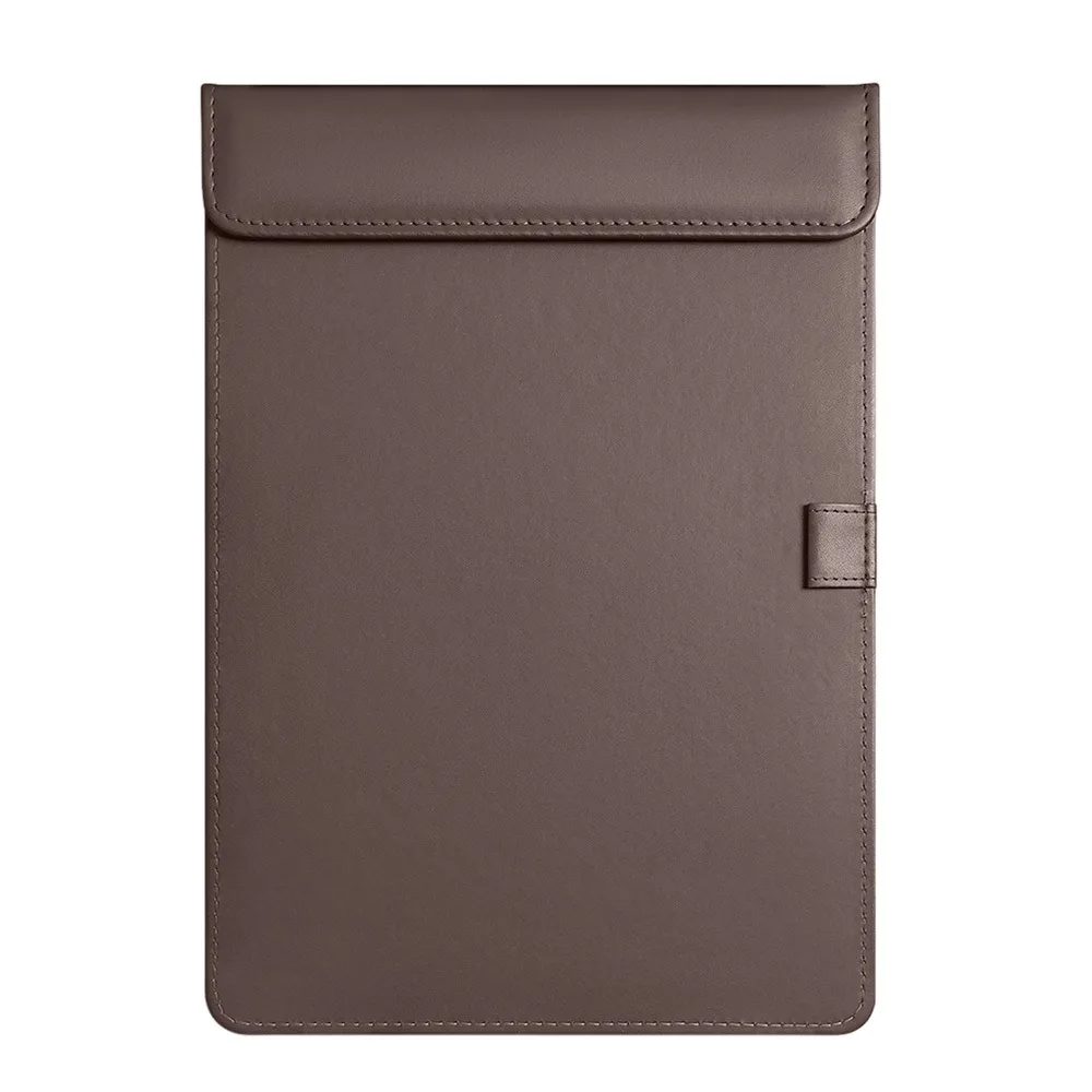 

Multi-functional PU Leather Writing Clipboard With Pen Insert Magnetic Absorption Signature Writing Pad Clip Board School Office