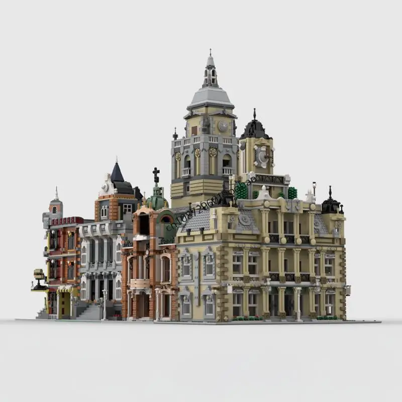 جديد 5009 قطعة Moc الأوروبية القرون الوسطى عرض الشارع المحكمة نموذج اللبنات Diy بها بنفسك الأفكار الإبداعية الاطفال اللعب هدايا عيد الميلاد