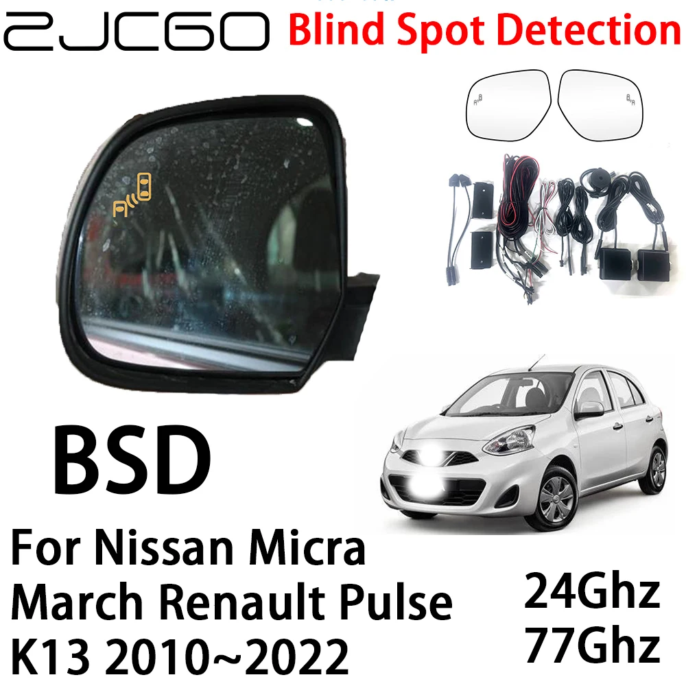 

ZJCGO Car BSD Radar Warning System Blind Spot Detection Safety Driving Alert for Nissan Micra March Renault Pulse K13 2010~2022