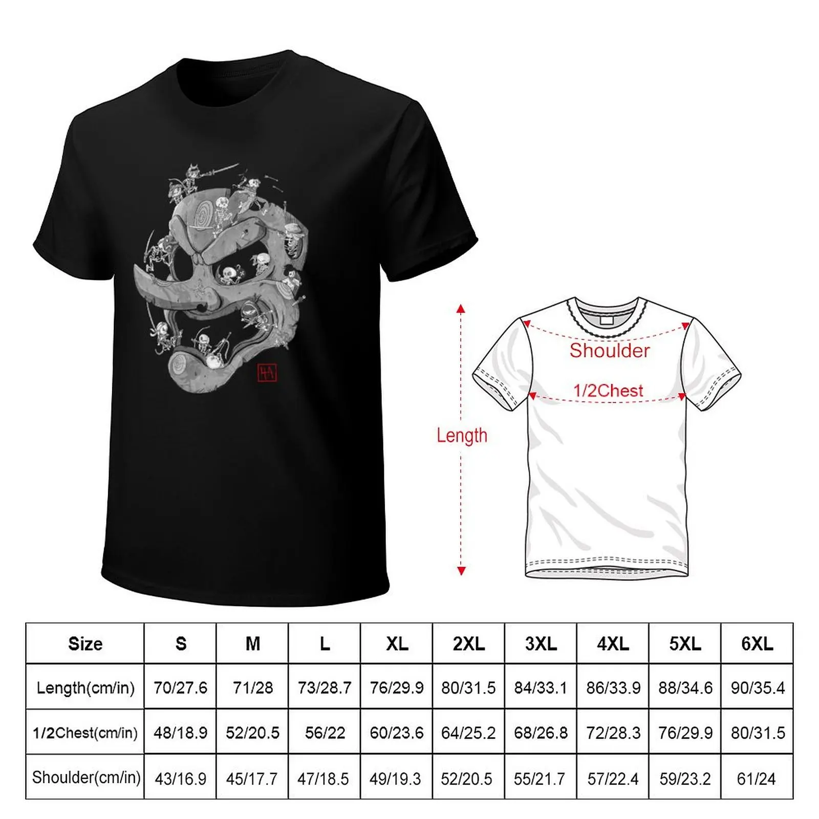 B&W Tengu Skeletons! T-Shirt custom t shirt graphic shirts summer shirt customizeds mens t shirt