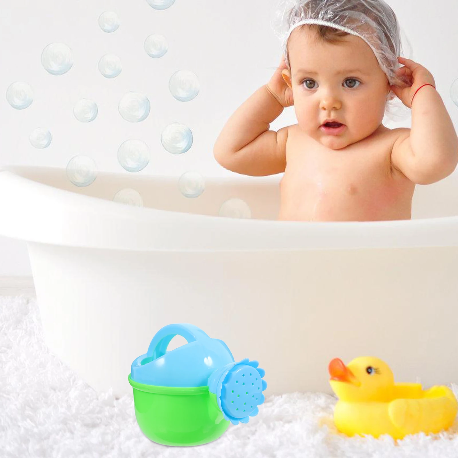 2 قطعة مسقاة الأطفال آمنة ملحقات الاستحمام البلاستيكية الملونة الزاهية متعة الإبداعية طفل دش الرش الصيف