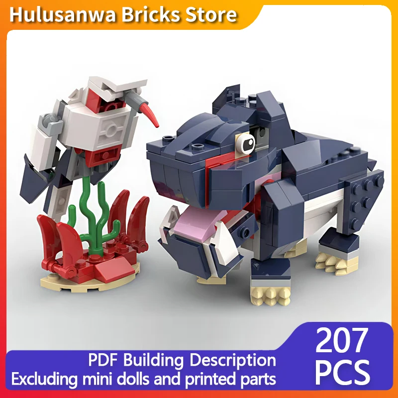 

Создатели животных серии модель MOC здание дикий бегемот и друг модульные технологии подарки праздник сборка детские игрушки костюм