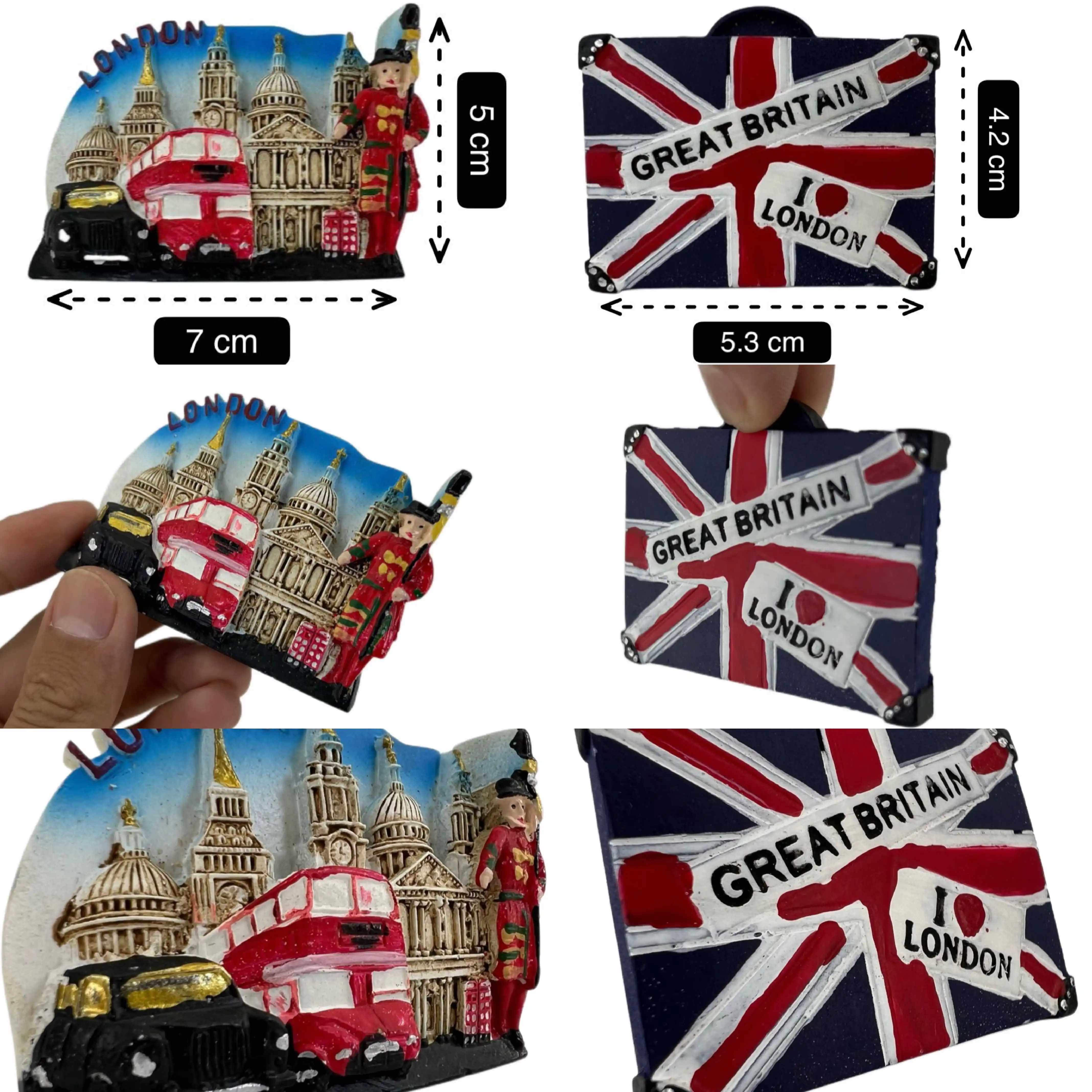 

British Fridge Magnets Big Ben Flag London Travel Souvenirs 3D Resin Magnetic Room Decoration Collection Gifts