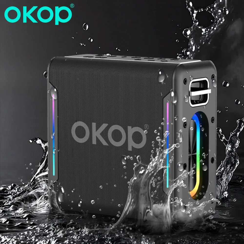 OKOPKaraoke راديو FM سمّاعات بلوتوث محمول مع 2 ميكروفونات لاسلكية Caixa De Som موسيقى مضخم صوت مربع الرقص TWS TF USB #2