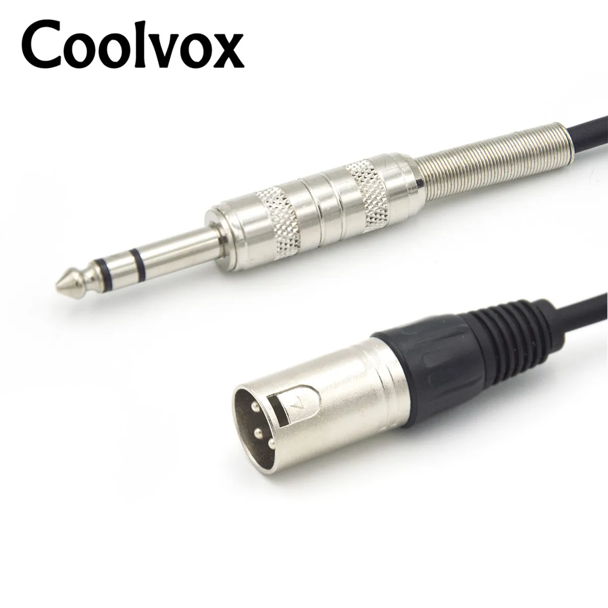 Coolvox Manual Double Track MIC Jack XLR Male To Jack 6.35 / 6.5mm  ( 1/4