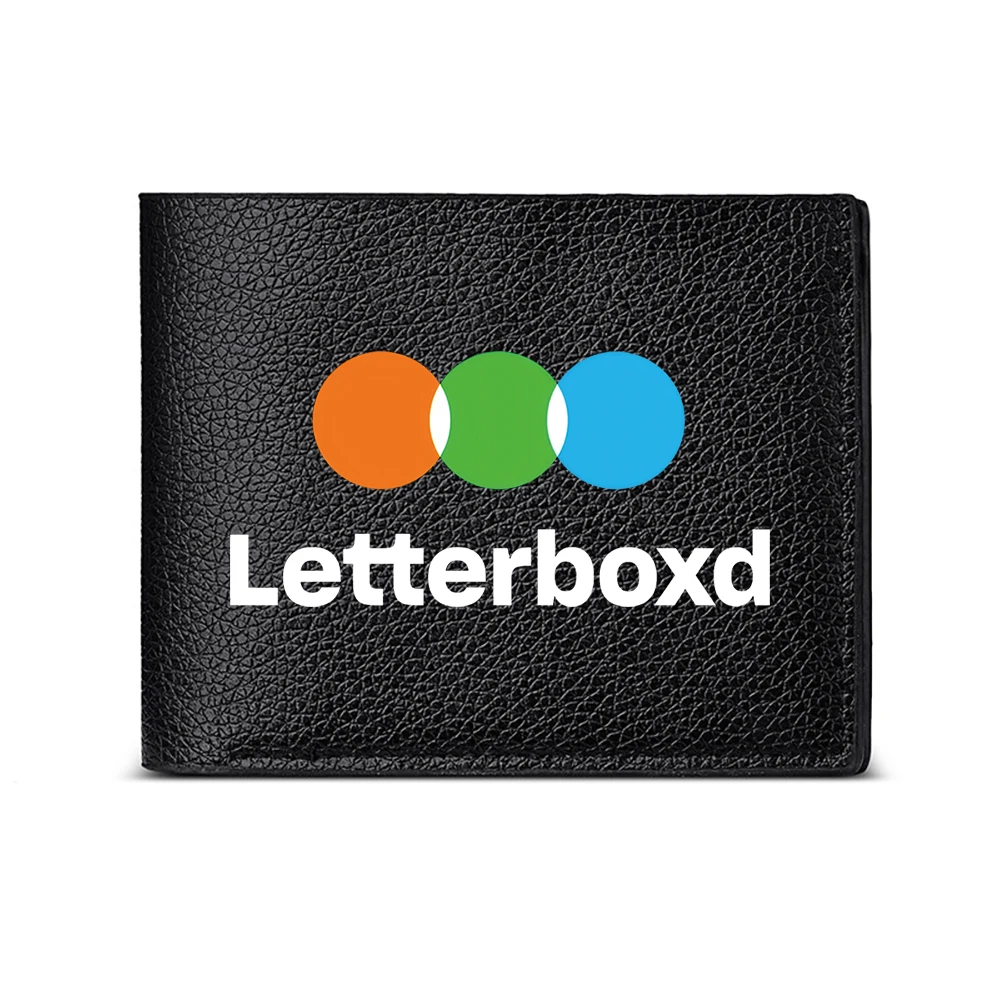 Colorful Circles Letterboxd Logo Men's Wallet Card Holder Casual Business Fashion Design