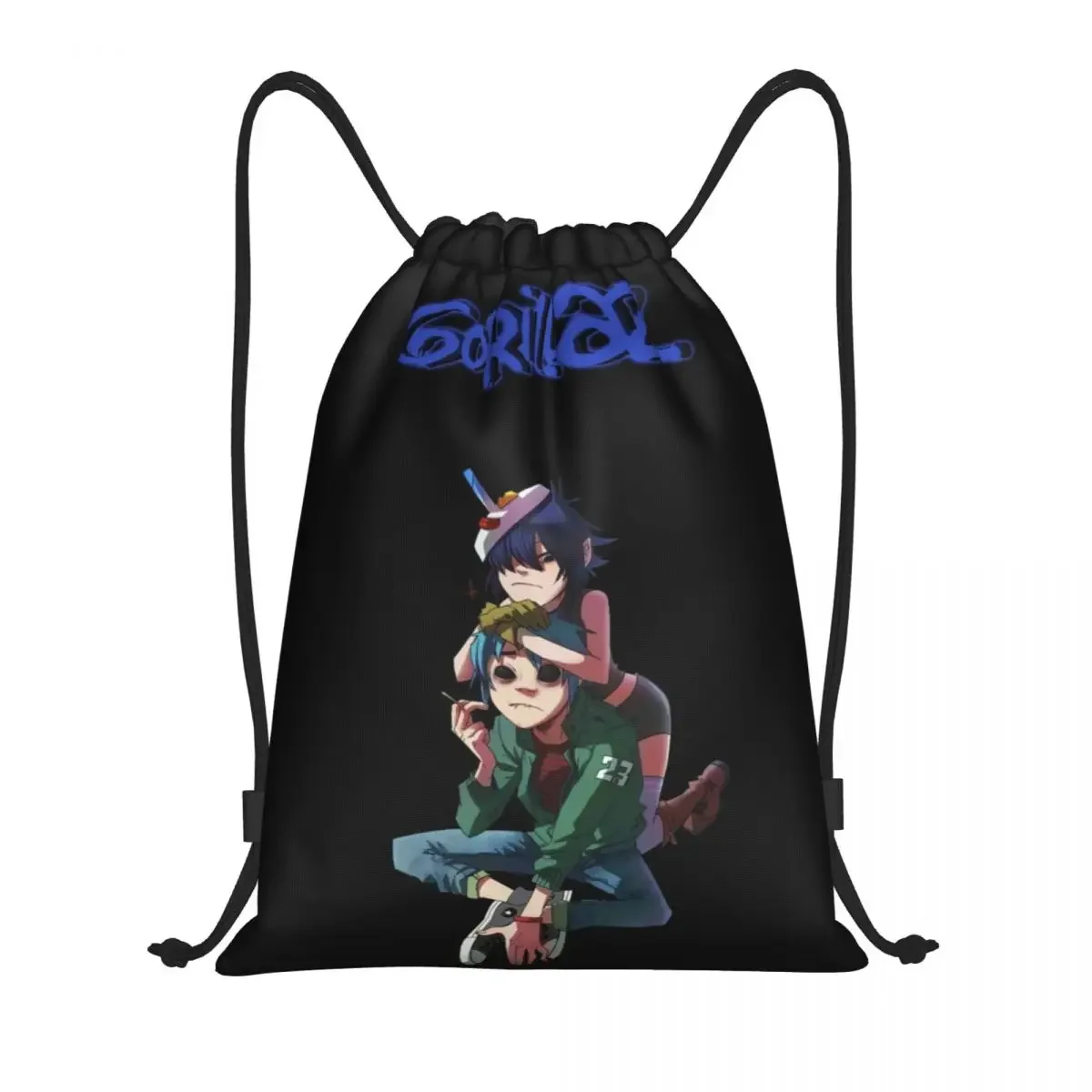 

Custom Gorillazs Rock Drawstring Bag Women Men Foldable Sports Gym Sackpack Shopping Storage Backpacks