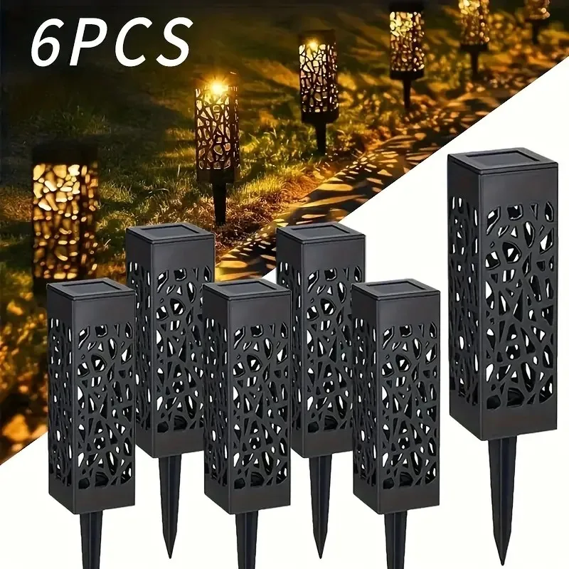 

Solar Garden Light Outdoor LED Hollow Carved Path Landscape Lawn Lighting Solar Spotlight Pathway Landscape Light Decor Street