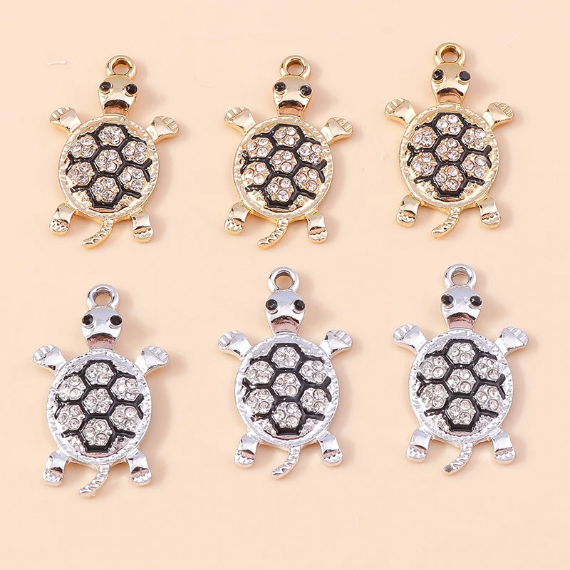 10 Stück niedliche, gemischte Metallanhänger mit Motiven von Meerestieren, Schildkröten, Fischen und Muscheln, zum Basteln von Schmuck, Ohrringen, Halsketten und für DIY-Bastelarbeiten. – Detail 6
