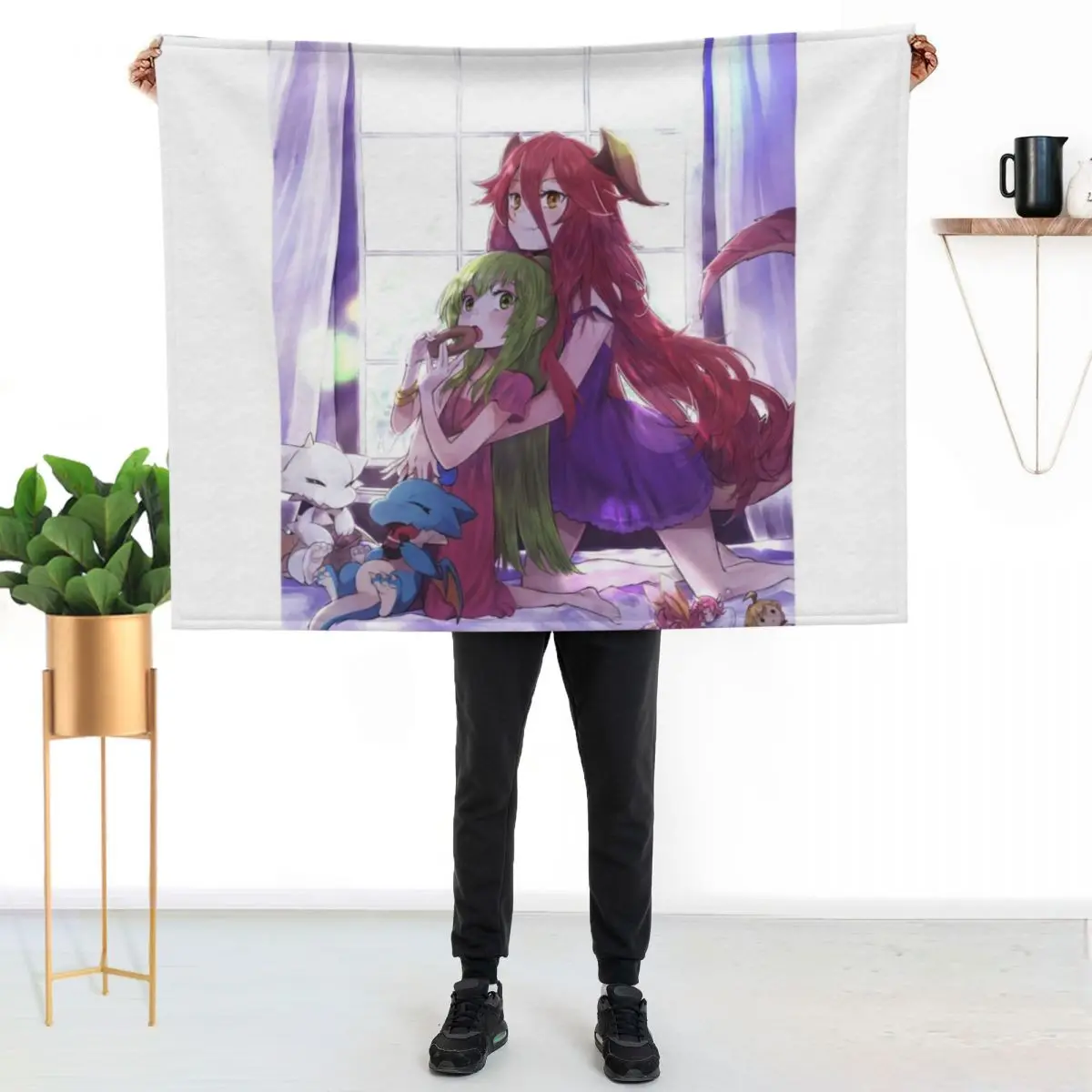 Dragalia lost x Fire Emblem | Notte x Mym Throw Blanket Custom Designers Softest Thin Flannel Fabric Blankets
