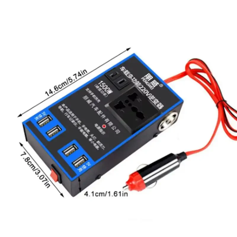 Auto-Wechselrichter Sukhoi Sukusten DC 12V 24V auf 220V Auto-Konverter Schnelllade-Ladebuchse Auto-Netzteil Onduleur 12V 220V