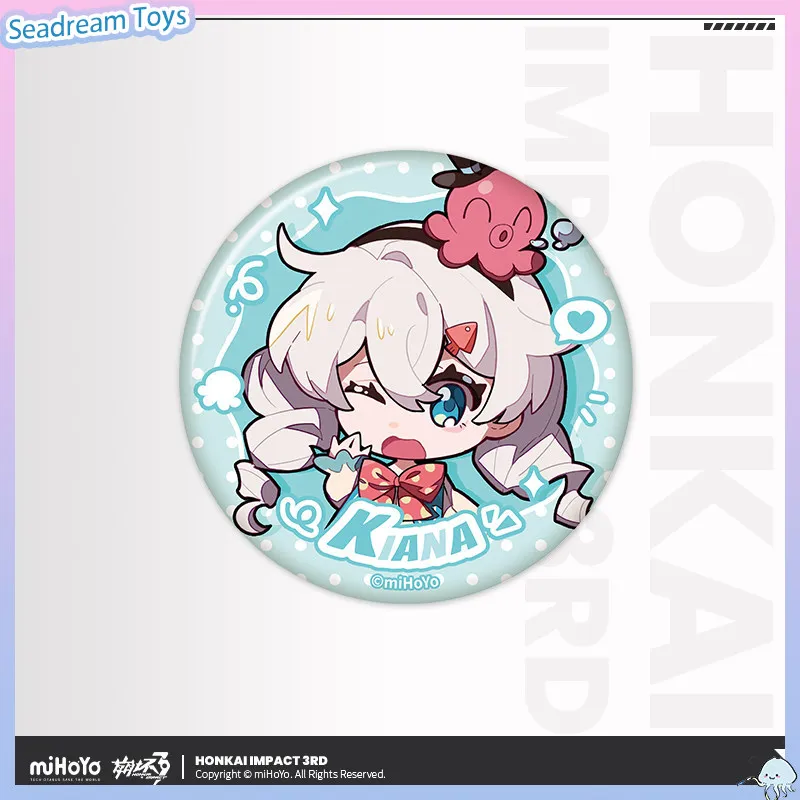 Authentic miHoYo Honkai Impact3rd Beast Paradise Series Tin Badge Official Licensed Pin Brooch Game Merchandise Collectible Gift