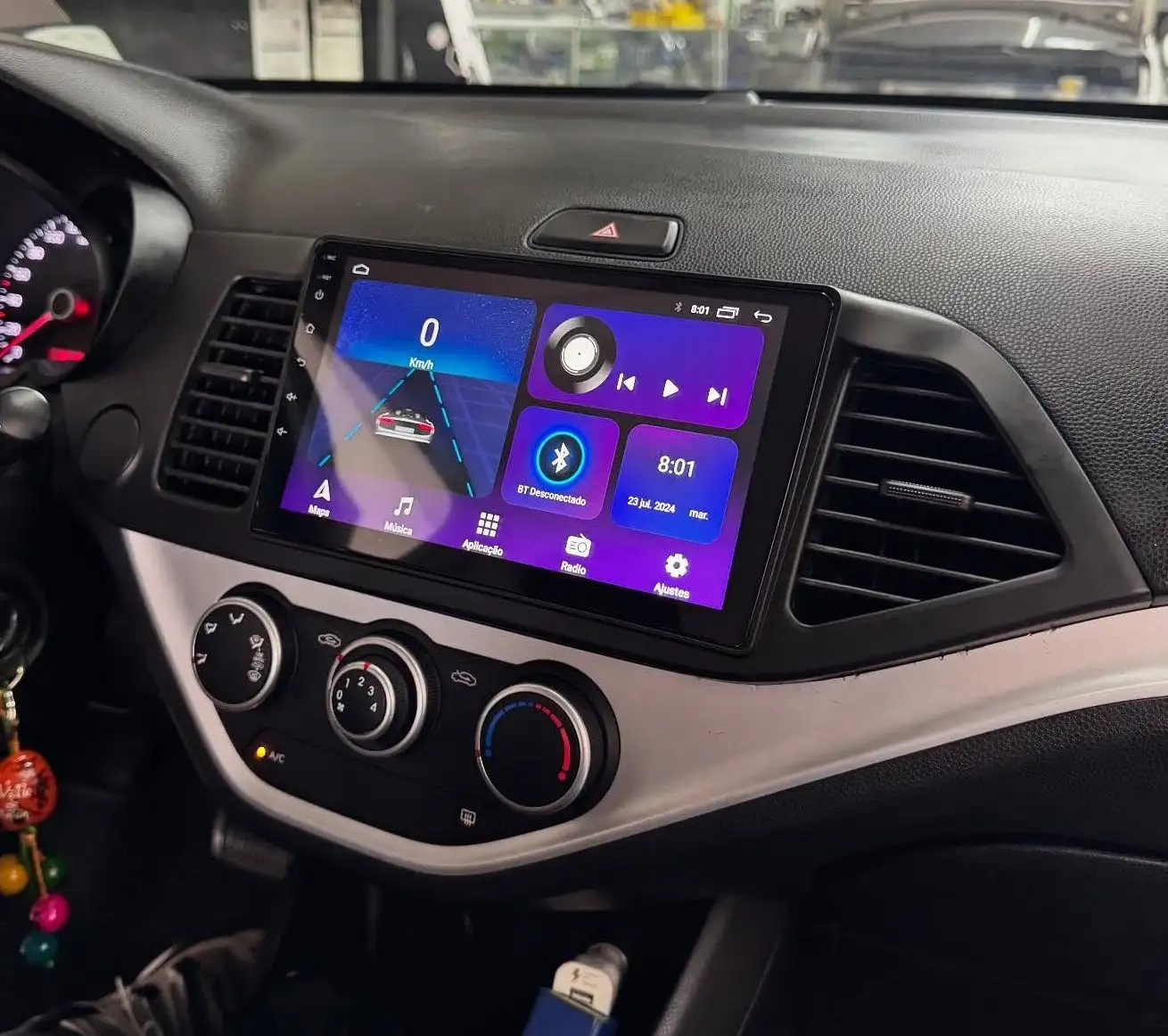 8G Ram Android 14.0 Car Radio Stereo Multimedia DVD Player For Kia Picanto Morning 2011 - 2017 Auto GPS Navigation 4G Lte WiFi