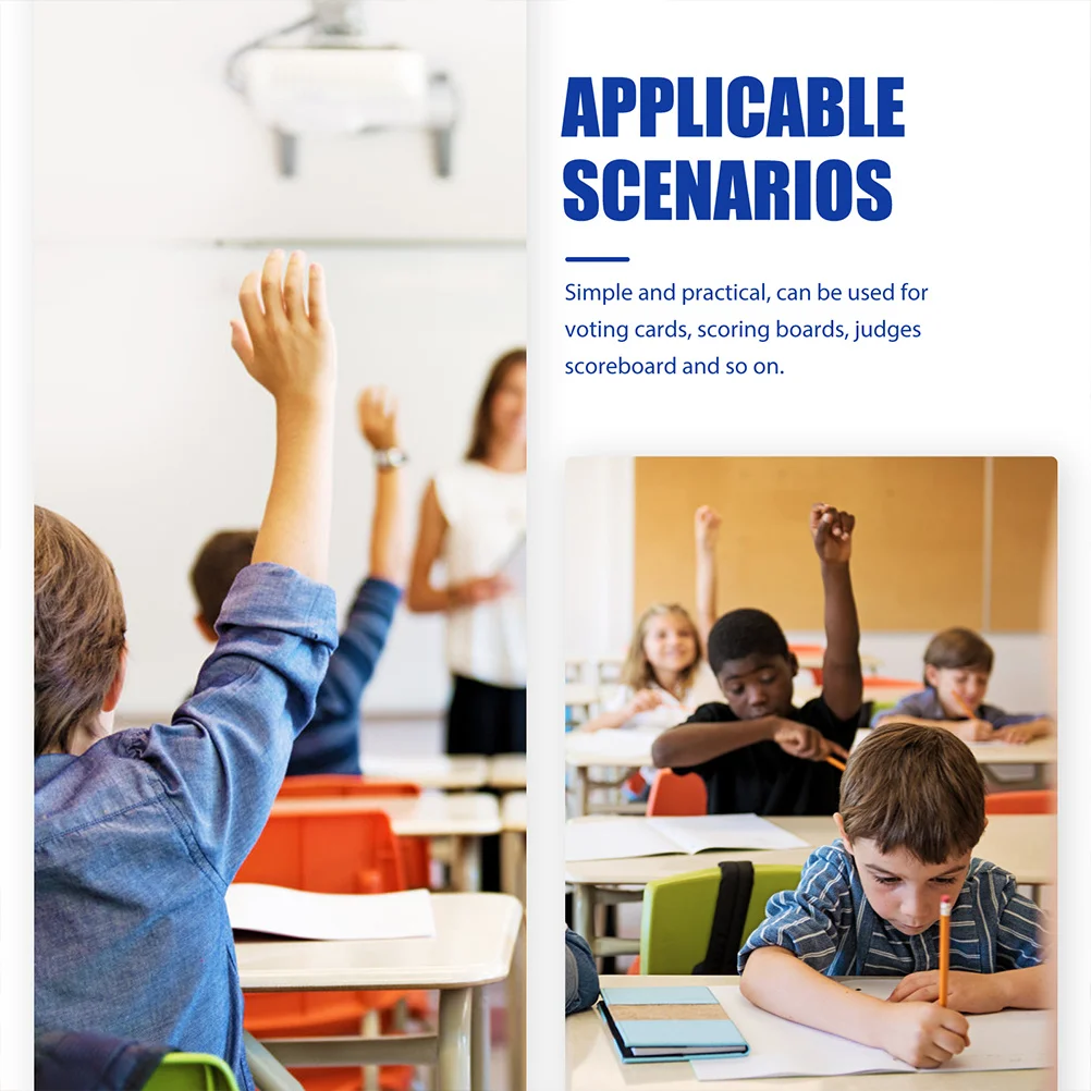 Reusable Blank Score Paddle Dry Erase Scoreboard Portable Handheld Whiteboard for Judges Classroom Auction Voting