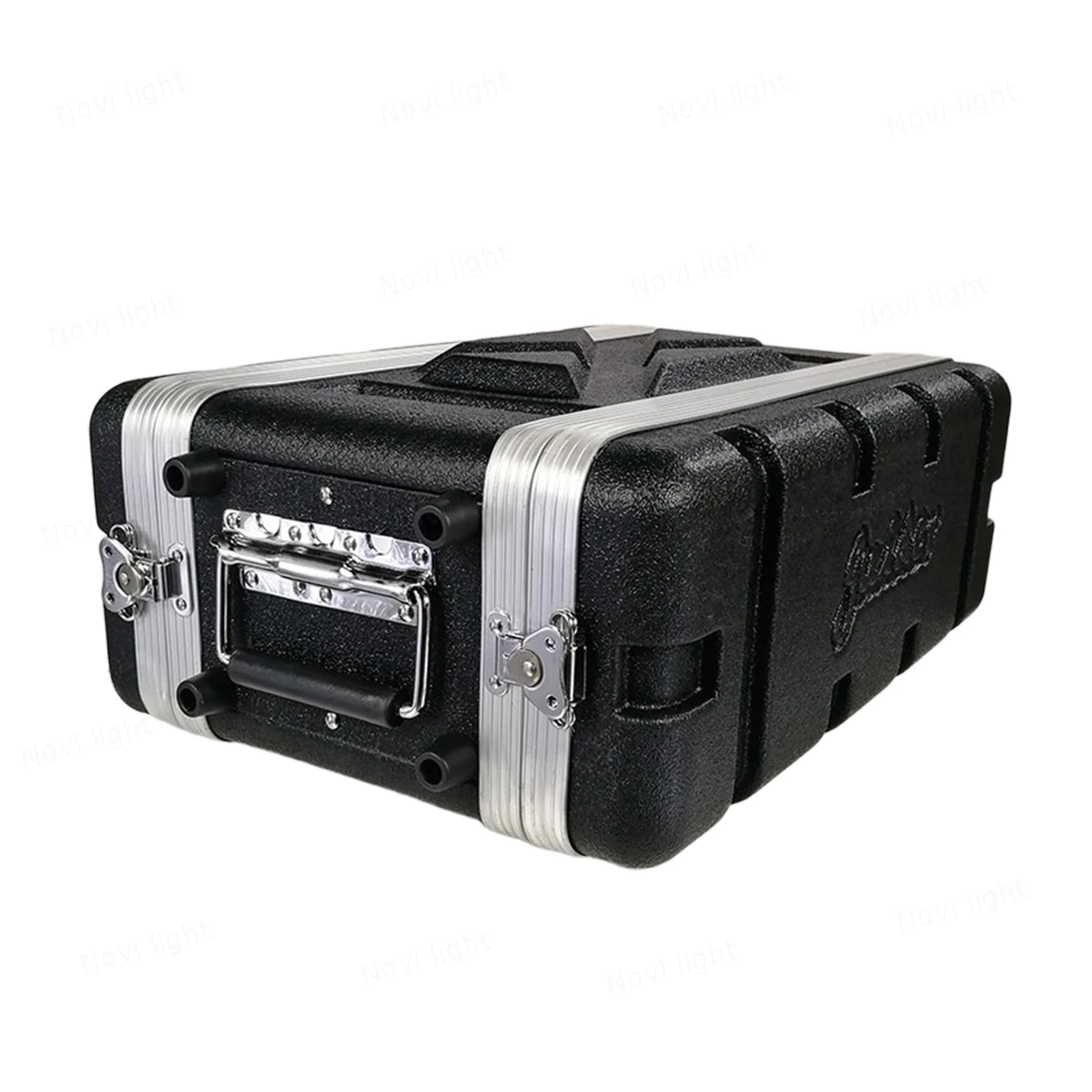 Portable ABS Cabinet with Main Body Depth 210mm, Aviation Box Chassis Rack Shockproof Case for 19 inch Receiver