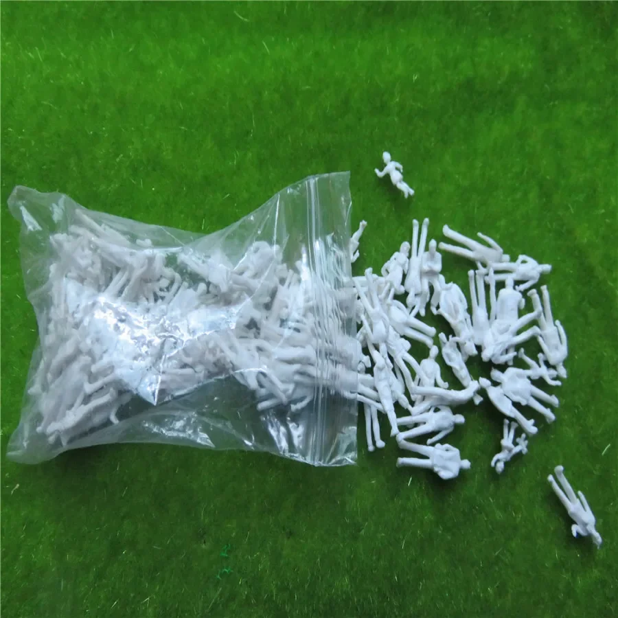 

1:100 MIXED 200pcs Miniature White Figures Architectural Model Human Scale HO Model ABS Plastic Peoples 2.0cm