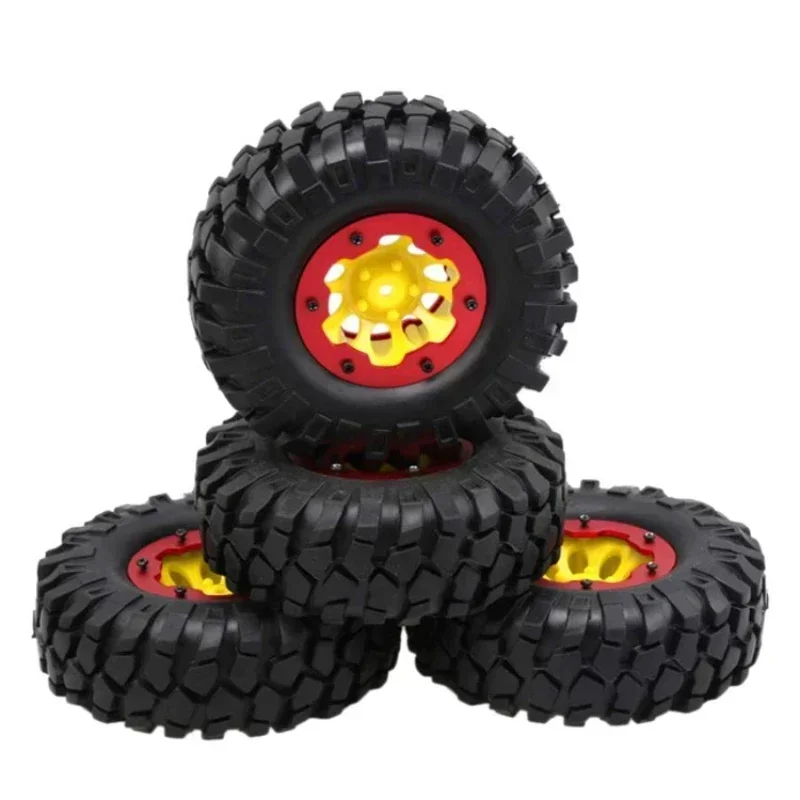 Neumáticos de 1,9 ", rueda de 108mm, cubo hexagonal de 12mm para telecontrol SCX10 RC, modelo de coche, neumático de escalada, neumático de grava simulado de alta calidad