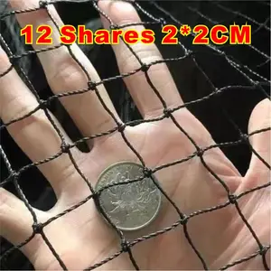 الثقيلة النايلون الأسود المعاوضة المعاوضة لأشجار الفاكهة المضادة للطيور الصيد شبكة الصيد حديقة السياج سلالم شرفة شبكة أمان الطفل المضادة للسقوط صافي أعلى 12 شبكة صيد الطيور للمبيعات - رقم 12
