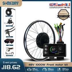 Ebike Conversion Kit 48V 1000W Wheel Front Brushless Gearless Hub Motor 20 24 26 27.5 28 29 Inch 700C for Electric Bicycle kit
