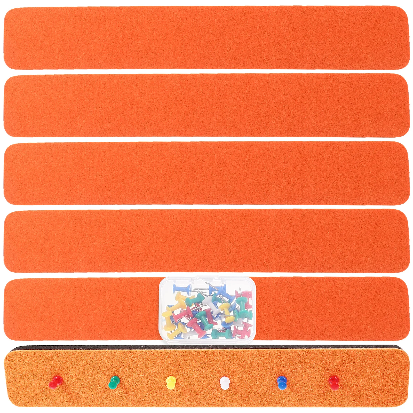 

1Set Felt Pin Board Strip Easy Install Notice Board Wall Decor Bright Colors Practical Use Bulletin Boards Pin Boards for Walls