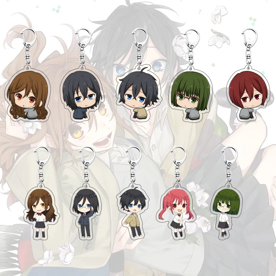 Anime Hori and Miyamura 6 cm Acrylic Cute Character Backpack Keychain Pendant Decoration Izumi Kyouko Fan Gift