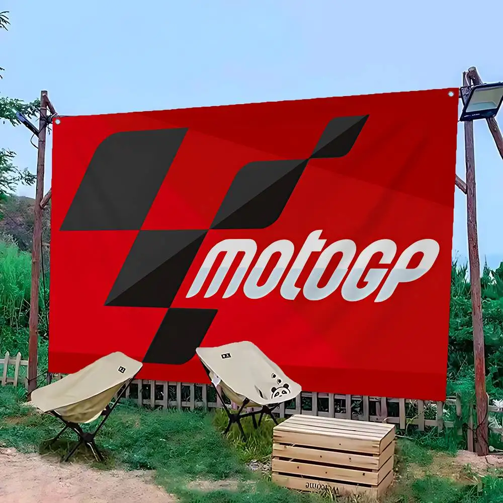 Moto GP Motorcycle Retro Flags Multiple Choice Living Studio Booth Interior Decoration Banner