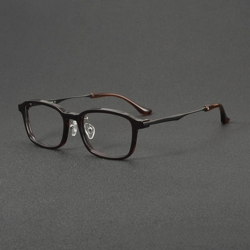 

Glasses Titanium Japanese Retro Square Prescription Women Frame Myopia Acetate OTW6048 Big Face for Men Eyeglasses Blue Blocking